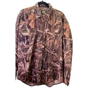 VTG Cabela's Advantage Max-4 HD Camo Long Sleeve Hunting Shirt Size Large